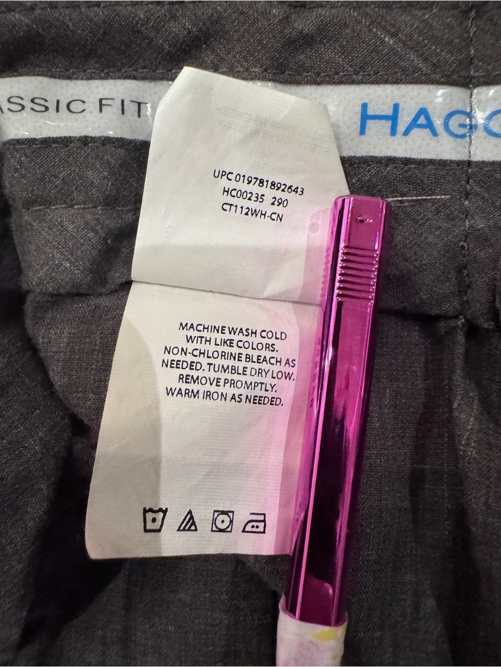 Haggar Men's Beige Dress Pants 36 x 34 - Picture 7 of 7